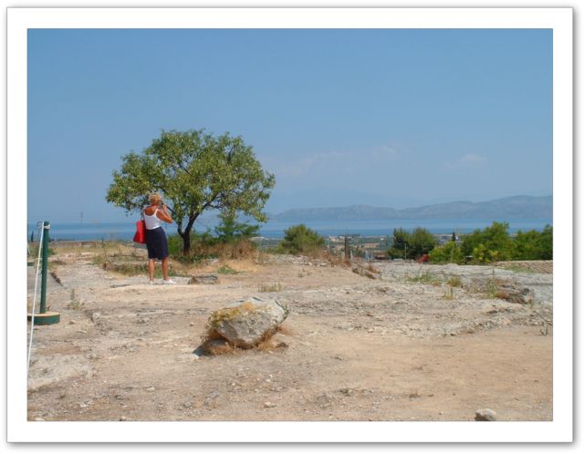 Vue du golfe de Corinthe depuis la ville antique